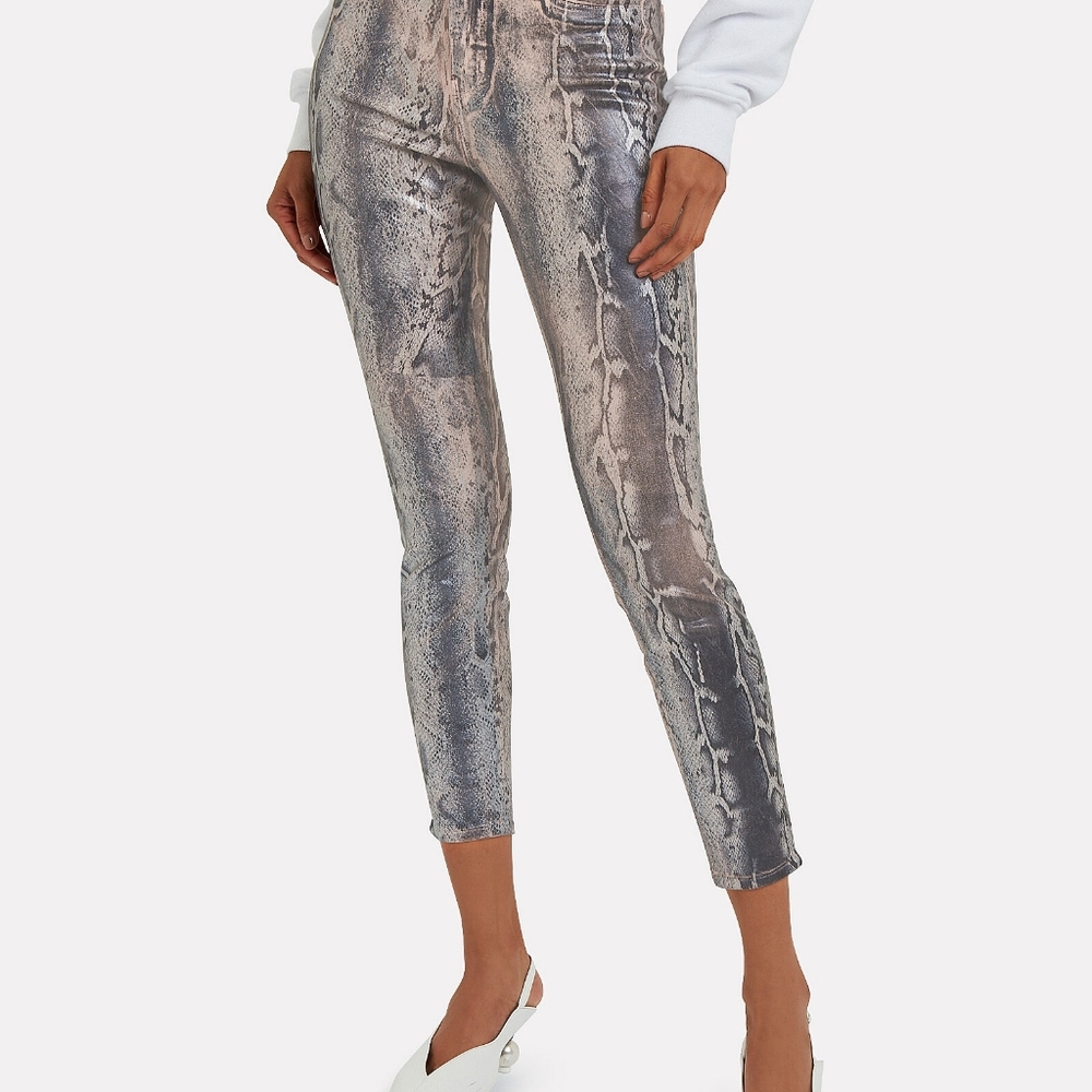 L'agence Margot Foiled Python Skinny - image 1